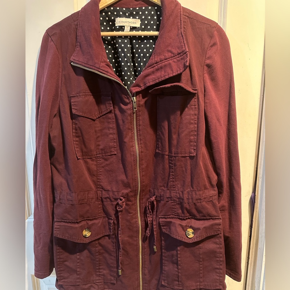 Burgundy Blazer Jacket by Hawthorne Women’s size Large